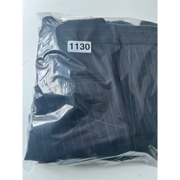 Holland & Sherry 100% Wool 2 Pc Suit Dark Blue Pastel Pinstripes Size 40 36 JP - Picture 12 of 12